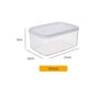 thumbnail image 2 of Caja de almacenamiento para refrigerador de gran capacidad | Contenedor de alimentos transparente con tapa hermética | Organizador de frutas y verduras | Juego de 4 frascos de almacenamiento de, 2 of 2