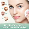thumbnail image 3 of Cotton Rounds Reusable - Reusable Bamboo Makeup Remover Pads For All Skin - Bamboo Cotton Cloth For Removing Makeup - Reusable Facial Pads Cotton Rounds, 3 of 6