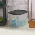 thumbnail image 5 of Sterilite 50 Qt ShelfTote, Stackable Storage Bin with Latching Lid, Clear, 6 Pack, 5 of 6