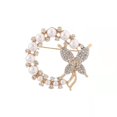 thumbnail image 1 of Broche circular de Nueva Perla y diamantes de imitación para mujer, broche de mariposa elegante barroco a la moda, Pin para fiesta, regalo de boda JM, 1 of 5