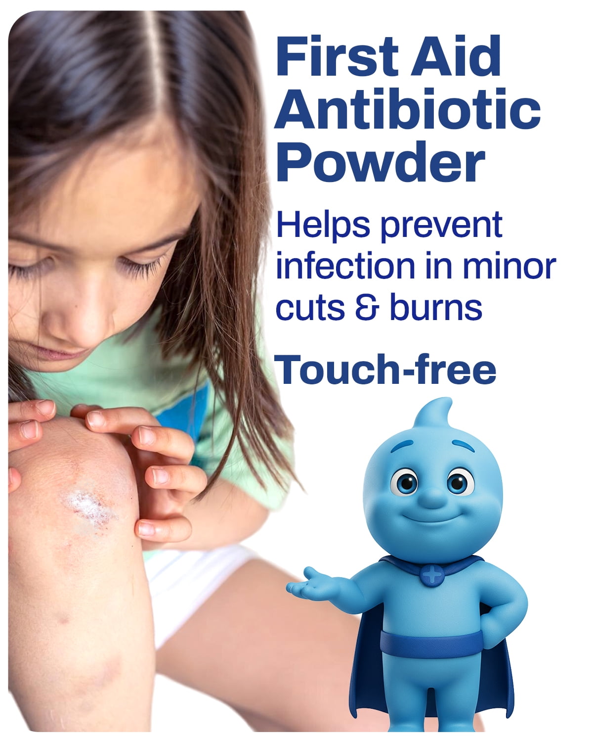 Polvos de Sulpha First Aid Antibiotic Powder for Cuts, Burns, and Infection Care, 7.5 grams, 2 pack