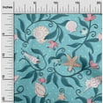 thumbnail image 2 of oneOone Polyester Spandex Turquoise Blue Fabric Ocean Underwater Life Diy Clothing Quilting Fabric Print Fabric By Yard 56 Inch Wide, 2 of 4