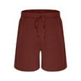 thumbnail image 7 of Plebaso Men's Shorts Elastic Waist Drawstring Casual Shorts Solid Color Comfy Lounge Shorts with Pockets, 7 of 7