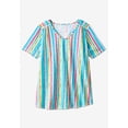thumbnail image 4 of Woman Within Plus Size Short-Sleeve V-Neck Shirred Tee, 4 of 6