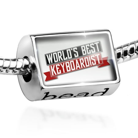 Bead Worlds Best Keyboardist Charm Fits All European (The Best Keyboardist In The World)