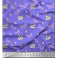 thumbnail image 1 of Soimoi Poly Georgette Fabric Leaves,Floral & Butterfly Decor Fabric Printed Yard 52 Inch Wide, 1 of 3