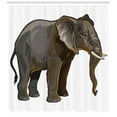 thumbnail image 3 of Ambesonne Animal Shower Curtain, Exotic Savannah Creature, 69"Wx84"L, Grey, 3 of 3