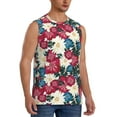 thumbnail image 2 of Fotbe Men's Beautiful Flower Print Men's Sleeveless Muscle Tank Tops Casual T-Shirts for Gym Workout Beach-3X-Large, 2 of 8