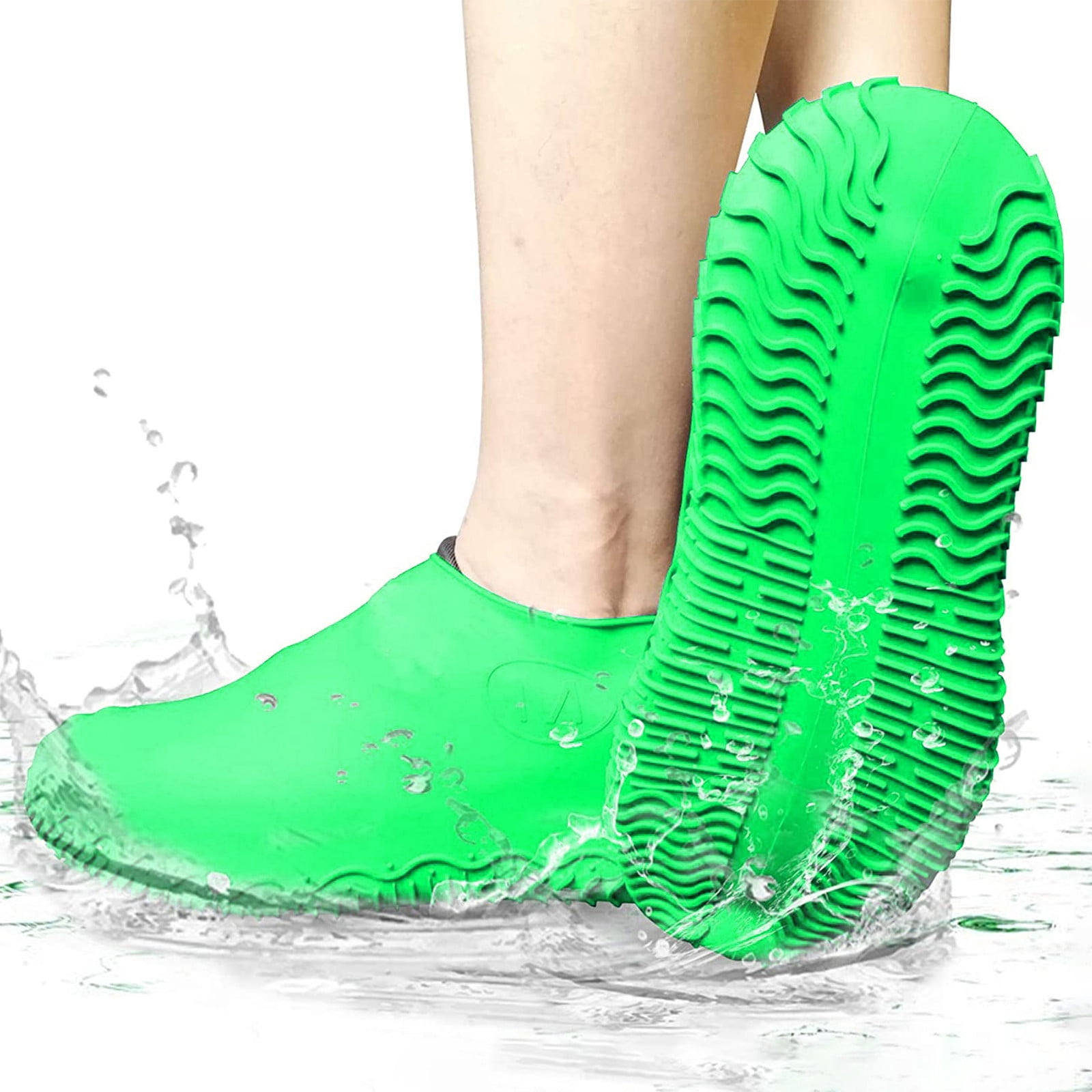 SHOE COVER WATERPROOF Silicone Non Slip Rain Water RUBBER Foot Boot Overshoe 