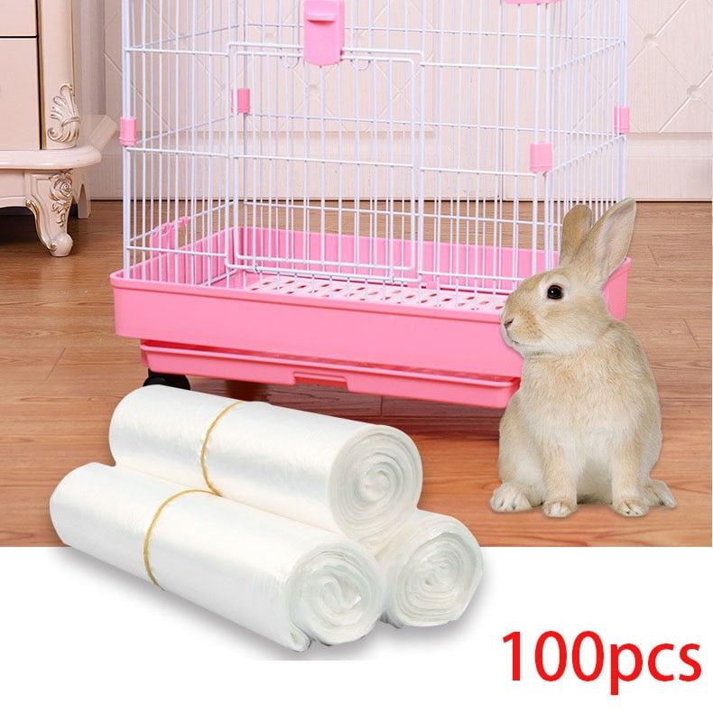 Teyrjy Pet Disposable Rabbit Cage Liner Plastic Bunny Cage Mat Cleaning Pad Hamster Dog Cage Replacement Diaper Universal Toilet Film