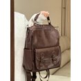 thumbnail image 3 of Mochila de cuero suave para mujer, bolso de hombro de marca de alta calidad para mujer, mochila multifunción para mujer 2024, bolsos escolares populares para niñas, 3 of 5