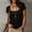 Black, variant on Zorckvet Plus Size Shirts for Women Casual Blouses Short Sleeve Pullover Fashion V Neck Tunic Womens Shirts
