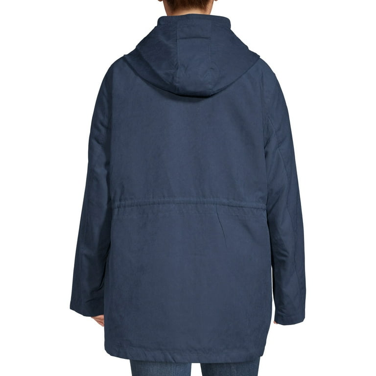 Time and tru women's hooded anorak utility jacket discount