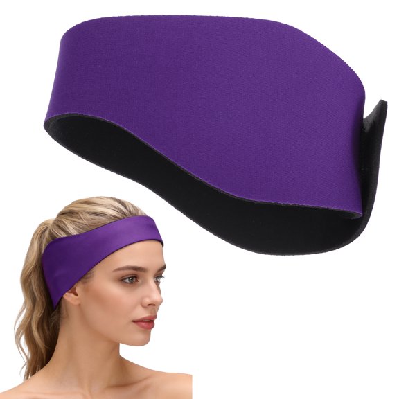 Banda para Natación, Banda para Oídos Impermeable Ajustable Accesorios de Natación Protección para Oídos & 1 Pcs & L & Neopreno & Morado - Adecuado para (Surf/Buceo/Piscina/Playa/Ducha)