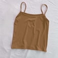 thumbnail image 2 of Feancey Basic Cami Tops for Women Modal Spaghetti Strap Undershirts Lightweight Casual Camisole Top Solid Color Base Layer Tanks Brown Free Size, 2 of 6