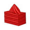 thumbnail image 1 of 10x Square Napkins Reusable Table Decoration for Banquets Restaurants Hotels Red, 1 of 8