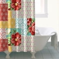 thumbnail image 5 of Waterproof Pioneer Pieced Patchwork Shower Curtain 72x84 Inch Bohemian Style Stitching Colorful Floral Polyester Unique Shower Curtain for Bathroom Hotel Home Decor with 12 Plastic Hooks, 5 of 5