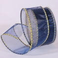 thumbnail image 2 of The Ribbon People Sheer Blue and Yellow Summer Checked Edge Wired Craft Ribbon 2.5" x 40 Yards, 2 of 2