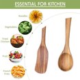 thumbnail image 4 of Juego de utensilios de cocina de madera: 2 piezas de utensilios de madera de bambú antiadherentes para cocinar, fáciles de limpiar y reutilizables, 4 of 5