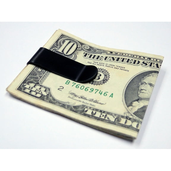 Rongsi Black Metal Money Clip,Handiness Wallet Credit Card Clip,Minimalist Front Pocket Wallet,Ideal Men's Boy's Gift