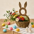 thumbnail image 5 of Bunny Basket Hanging Wall Pocket Spring Decor Easter Bunny Wicker Hanging Basket, Woven Hanging Wall Basket Easter Decorations 16.5in, 5 of 8