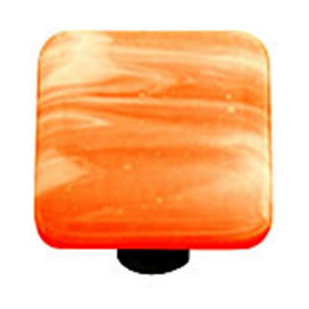 Hot Knobs Hk2054 Kb White Swirl Opal Orange Square Glass Cabinet