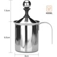 thumbnail image 4 of Stainless Steel Hand Milk Frother, Manual Operated Milk Foam Maker, Cappuccino And Latte Coffee Frother, 4 of 5