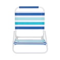 thumbnail image 4 of (5 pack) Mainstays Folding Beach Sand Chair, Blue & Teal Stripe, 4 of 11