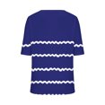 thumbnail image 5 of Blouses pour Femmes, Mode Décontractée Imprimée à Manches Courtes Col en V T-Shirt Yop, 5 of 5