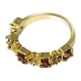 thumbnail image 6 of MANHUJI Costume Jewelry for Women Bright Zircon Ring Red Stone Jewelry Fashion Jewelry Engaged Ring for Women Stainless Steel Rings for Women Stainless Steel Rings for Women (Gold,6), 6 of 6