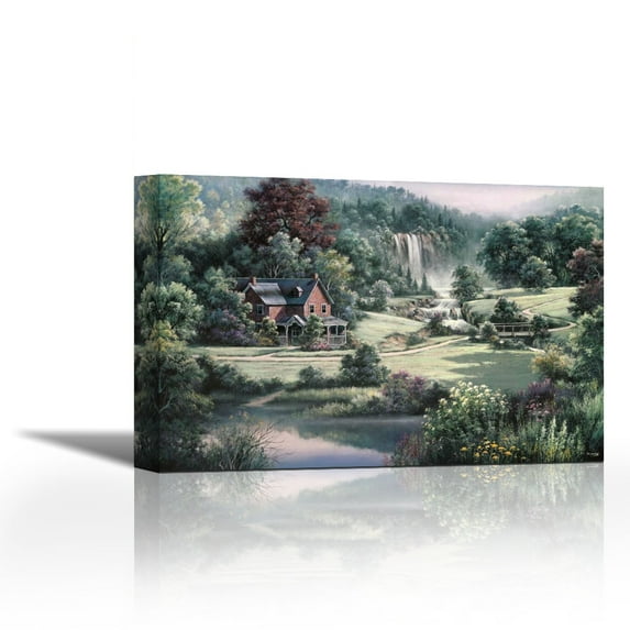 Spring Falls - Contemporary Fine Art Giclee on Canvas Gallery Wrap - wall décor - Art painting - 36 x 24 Inch - Ready to Hang