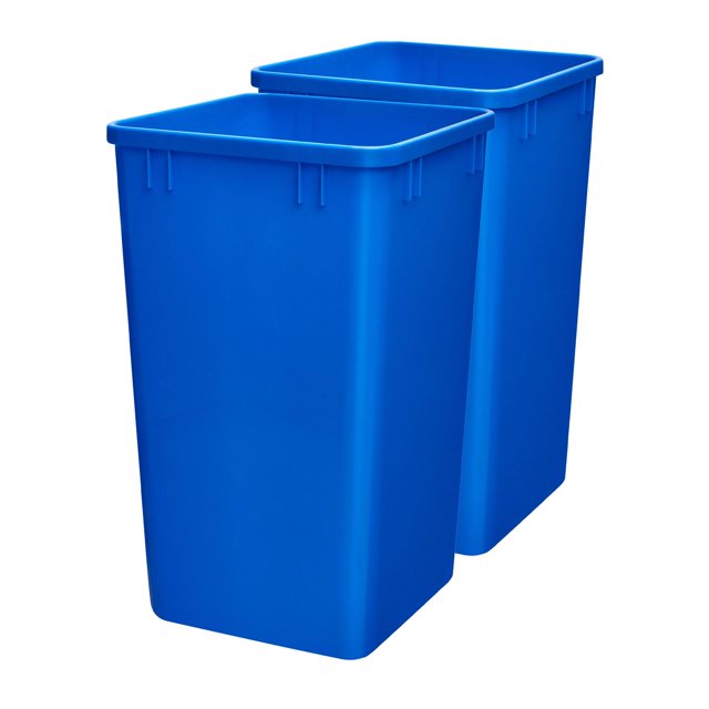 Contenedor de Basura Rev-A-Shelf Polímero Azul 27 Cuartos Paquete de 2