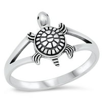 Bali Turtle Tranquility Healing Ring .925 Sterling Silver Band Jewelry Female Male Unisex Size 9
