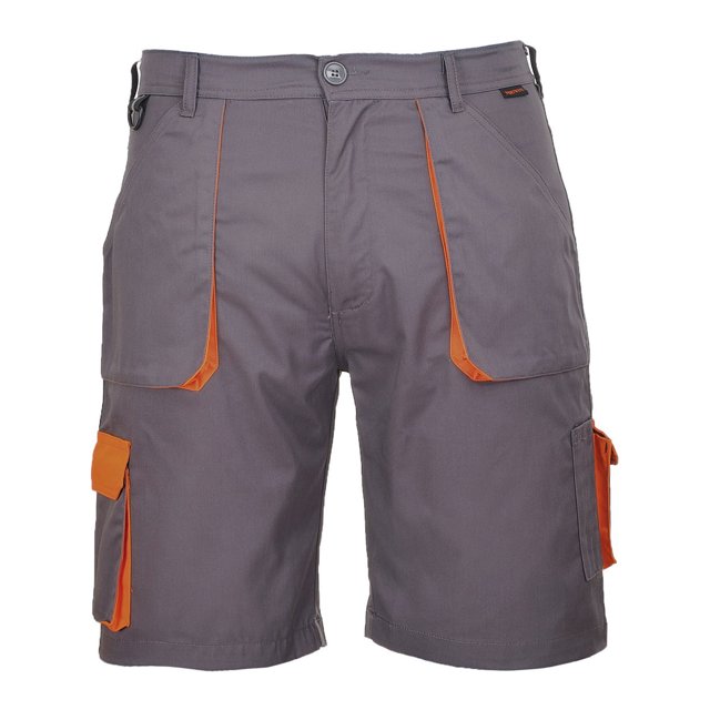 Portwest - Pantalones cortos de trabajo Modelo Contrast Hombre Caballero - Trabajo/Verano/Calor (Carbón)