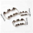 thumbnail image 3 of Bat Halloween Cookie Cutter Set – 3-Piece Stainless Steel Mold for Ghost Pumpkin Cookies, Baking Tool for Party Treats, 3 of 9