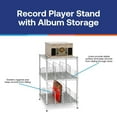 thumbnail image 5 of Shelving Inc. 18" d x 24" w x 36" h 3-Tier Wire Record Player Stand with Album Storage, Weight Capacity 800lbs Per Shelf, 5 of 6