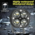 thumbnail image 6 of LED Off-Road Driving Fog Light 2Pcs 40W 3 Inch LED Pod Light Work Auxiliary Light Ditch Light Suitable for Motorcycle Truck Car SUV ATV Boat Pickup Truck Tractor, 6 of 12