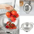 thumbnail image 2 of Spencer 3 Quart Stainless Steel Colander Silver Draining Bowl Mesh Strainer For Kitchen Food, Metal Sieve with Handles, Dishwasher Safe, 2 of 12