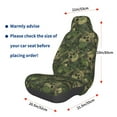 thumbnail image 3 of Wukai Green Camouflage Skull Full Set Car Seat Covers with Soft Padding Universal Auto Front Seats Protector and Cushion Mat, 3 of 5