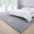 thumbnail image 4 of Softlife Ultra Soft Area Rugs, Fluffy Carpets for Bedroom Living Room Shaggy Floor Rug Home Decor Mats, 4'x5.3,Gray, 4 of 7