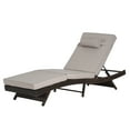 thumbnail image 6 of PAPROOS Outdoor Chaise Lounge Chair Set of 2, Wicker Outdoor Lounger Recliner with Cushions and 5-Level Adjustment Backrest, Modern Patio Lounge Chair for Poolside, Garden, Light Grey, 6 of 9