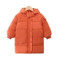 thumbnail image 2 of CSCHome Toddler Kids Boys Girls Winter Long Puffer Outwear,2-9Y Baby Winte Warm Puffer down Jacket Zip up Soft Hooded Autumn Winter Cotton Coats, 2 of 7
