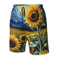thumbnail image 4 of Fotbe Starry Sky Sunflower Trajes de Baño Estampados para Hombre, Shorts de Verano de Secado Rápido, Ropa de Playa, Bañadores-3X-Large, 4 of 6