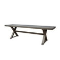 thumbnail image 2 of GDF Studio Gedney Outdoor Aluminum Dining Bench, Dark Gray, 2 of 9