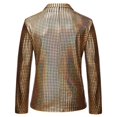 thumbnail image 3 of Vedolay Blazers for Men Solid Business Office Long Sleeve Suit Jacket Gold,S, 3 of 3