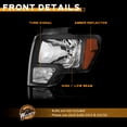 thumbnail image 5 of WEELMOTO Headlights Assembly for 2009-2014 Ford F150 Headlights Headlamp Replacement Black Housing Left+Right Set (Does NOT fit factory HID models), 5 of 8