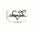 thumbnail image 3 of Arte de pared de metal personalizado | Decoración personalizada con iniciales y fecha en forma de corazón | Colgante Moderno y Duradero para Sala de Estar Dormitorio Entrada | Regalo para parejas, 3 of 6