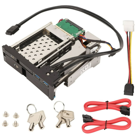 Internal HDD Mobile Rack, 3.5" Internal HDD Tray Dual USB3.0 Fast Cooling For HDD SSD