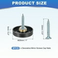 thumbnail image 2 of Uxcell Mirror Screws 304 Stainless Steel Decorative Caps Cover Nails Fasteners Brushed for Sign Advertising Hardware Black 25mm, 2 of 5