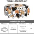 thumbnail image 3 of Cute Cat Tablecloth Round 60 Inch Table Cloth Cover Mat Holiday Party Decoration for Dining Room Home Kitchen Picnic, 3 of 6